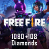 Free Fire 1080+108 Diamonds